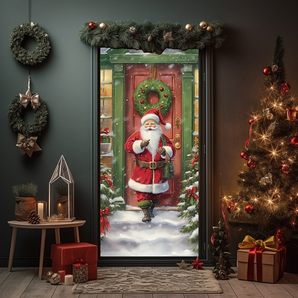 Santa Claus Christmas Door Cover