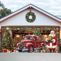 Santa Christmas House Garage Door Cover