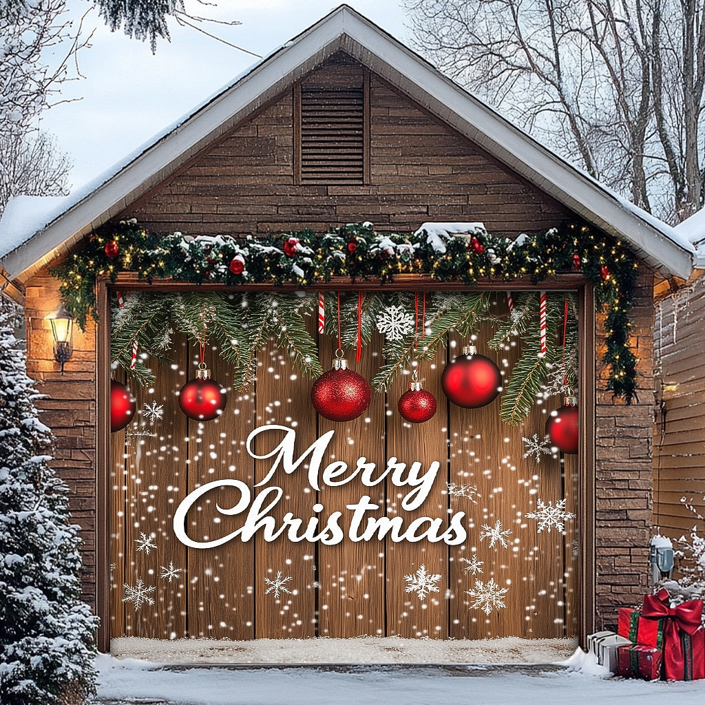 Christmas Stockings Garage Door Cover