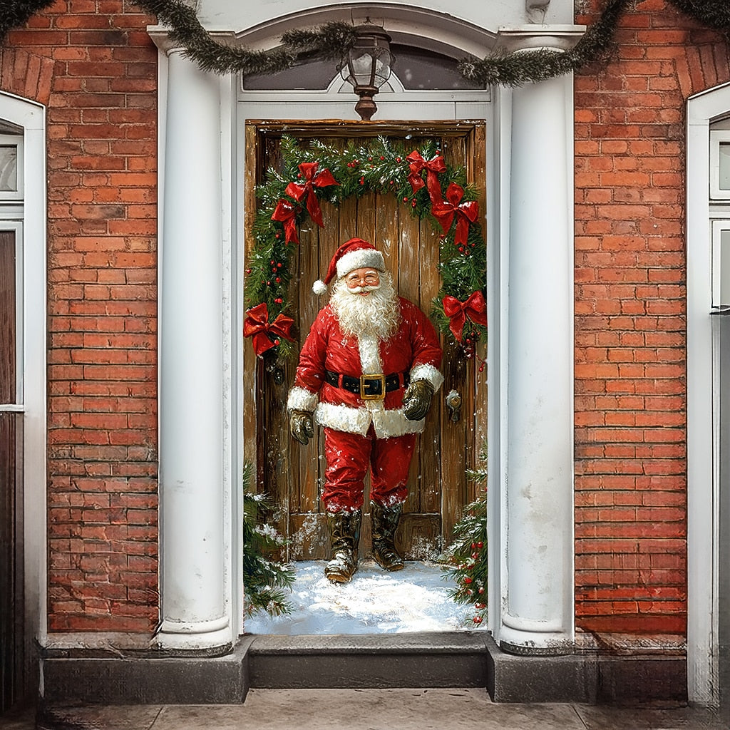 Santa Claus Christmas Door Cover