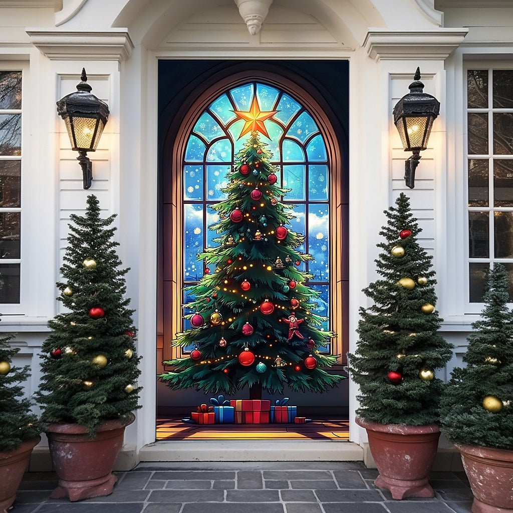 Ornament Christmas Tree Christmas Door Cover