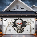 Halloween Skeleton Reaching Hands Garage Door Cover