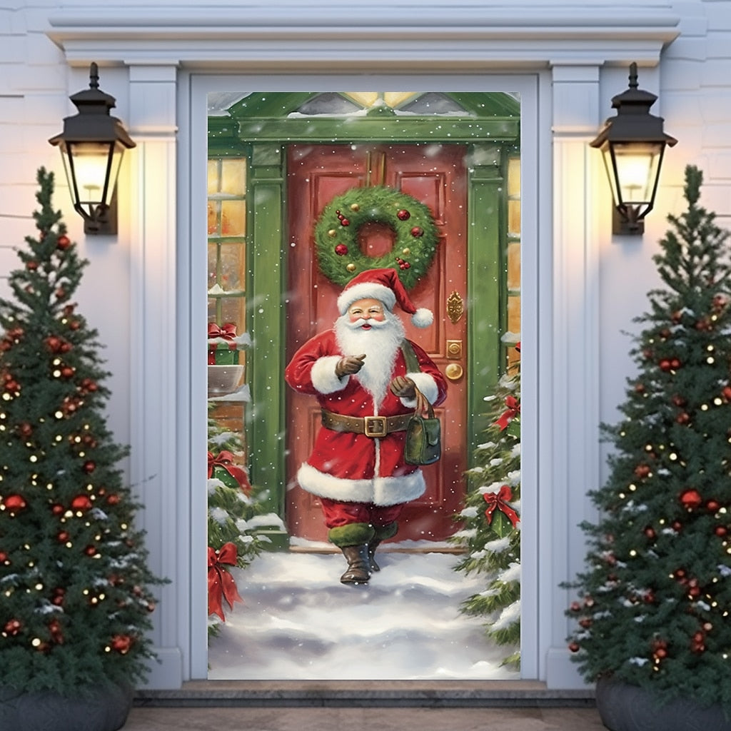Santa Claus Christmas Door Cover