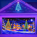 Blacklight Christmas Garage Cover UV Reactive Christmas Village