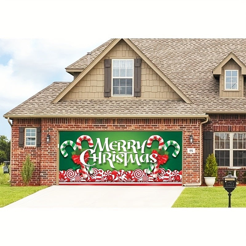 Christmas Gnomes Garage Door Cover