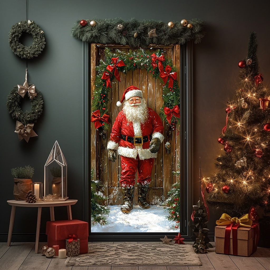 Santa Claus Christmas Door Cover