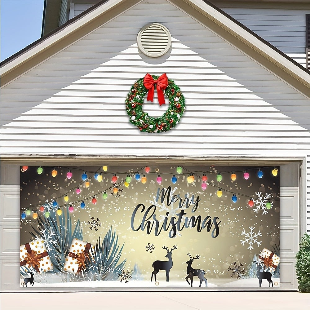 Christmas Gnomes Garage Door Cover