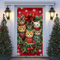 Cat in Christmas Sweater Christmas Door Cover