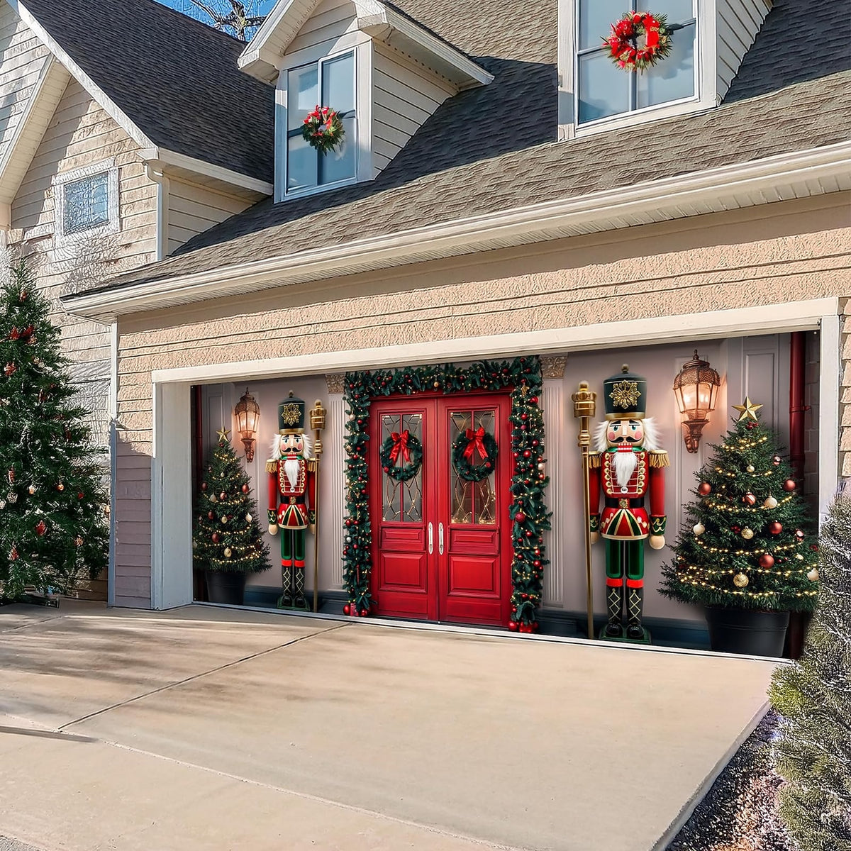 Vintage Nutcracker Garage Door Cover