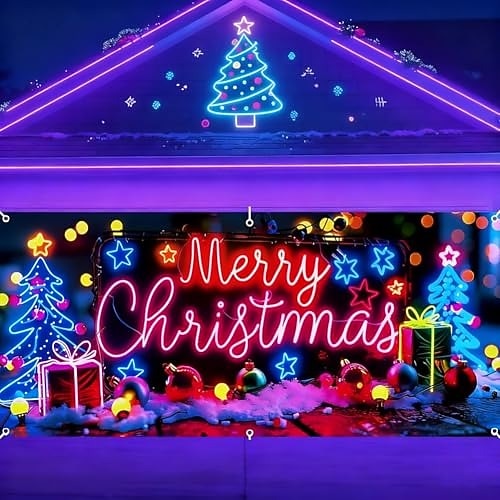 Santa & Elf Garage Door Cover