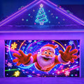 Blacklight Christmas Garage Cover UV Reactive Santa Claus