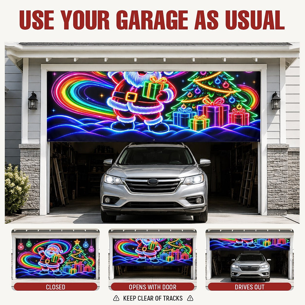 Blacklight Christmas Garage Cover UV Reactive Christmas Angel