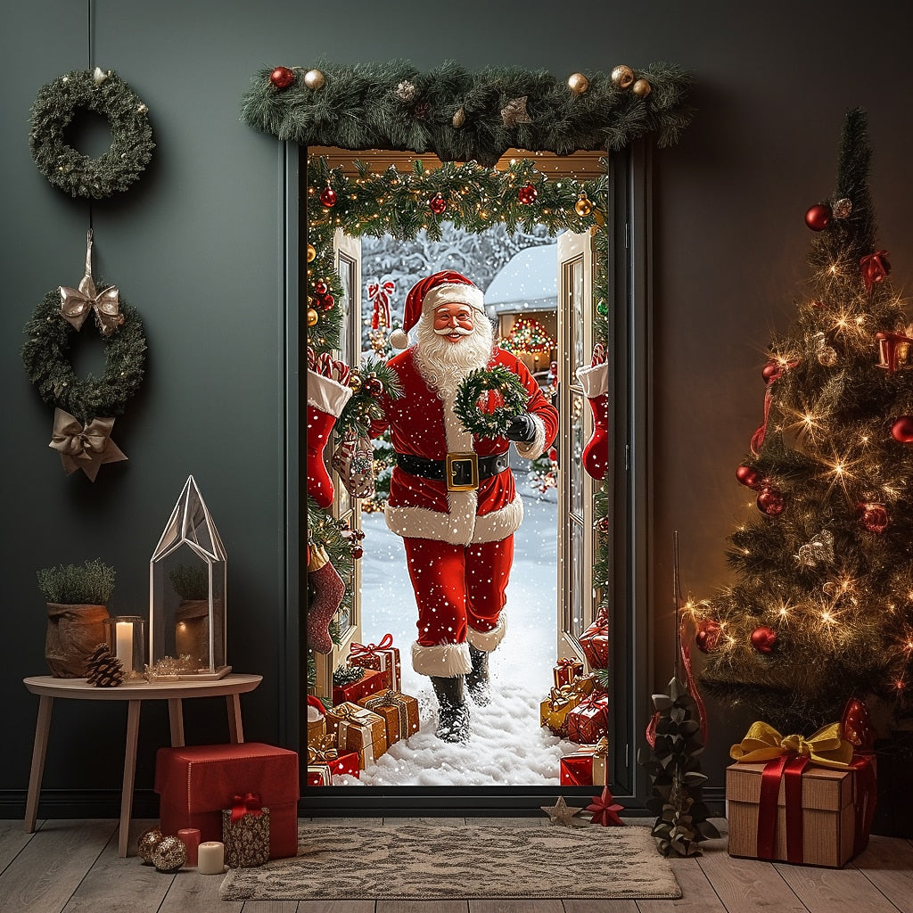 Santa Claus Christmas Door Cover