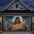 Halloween Grim Reaper Skull Garage Door Cover