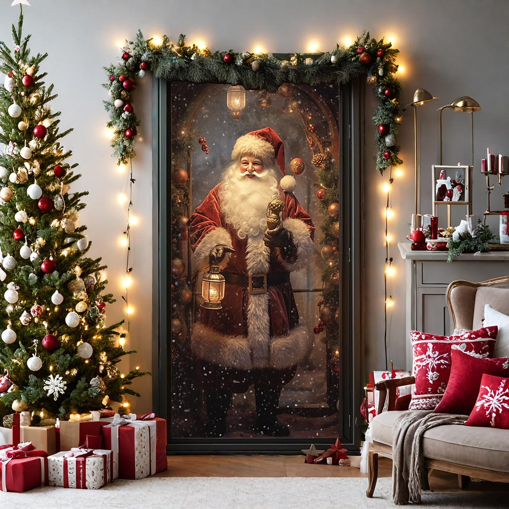 Santa Standing Christmas Door Cover