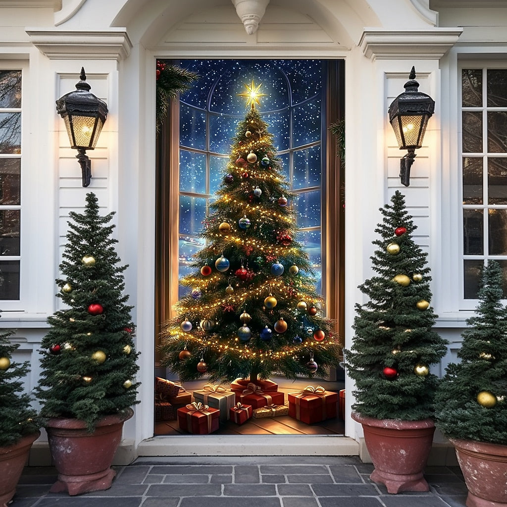 Ornament Christmas Tree Christmas Door Cover