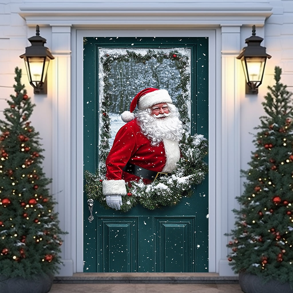Santa Claus Christmas Door Cover