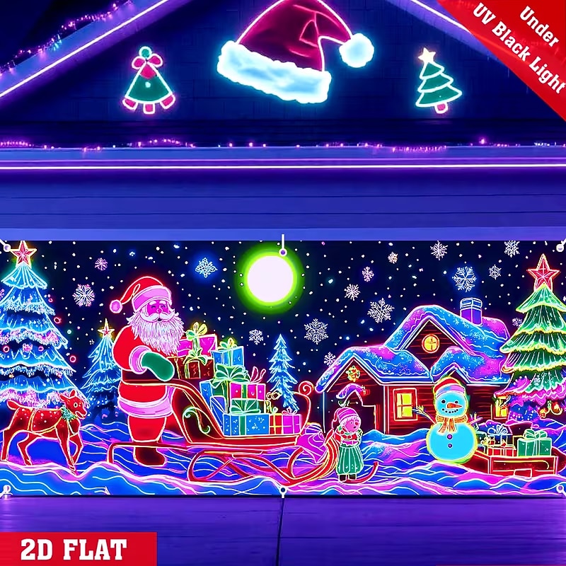 Santa Sleigh with Gifts Garage Door Cover