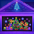 Blacklight Christmas Garage Cover UV Reactive Christmas Tree & Gifts