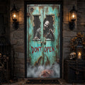 Clown Red Balloon Horror Door Banner Halloween Door Cover Zombie Behind
