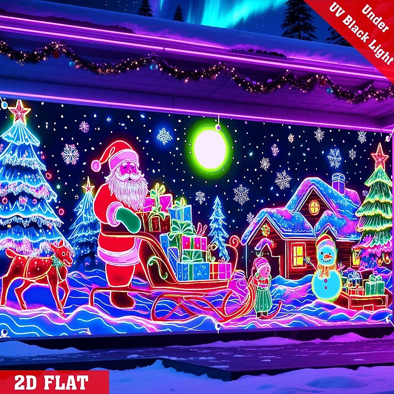 Santa Sleigh with Gifts Garage Door Cover
