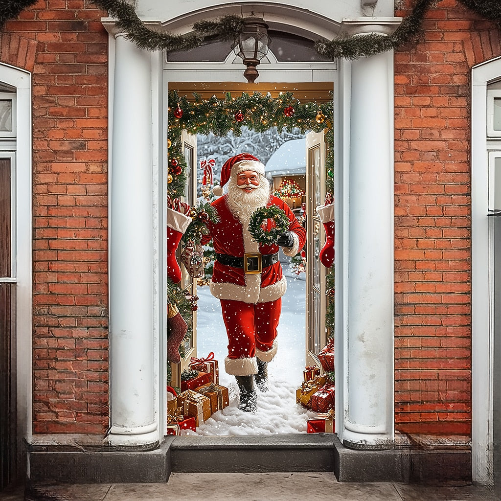 Santa Claus Christmas Door Cover