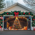 Farmhouse Christmas Tree Garage Door Cover