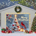 Christmas Cardinal Garage Door Cover