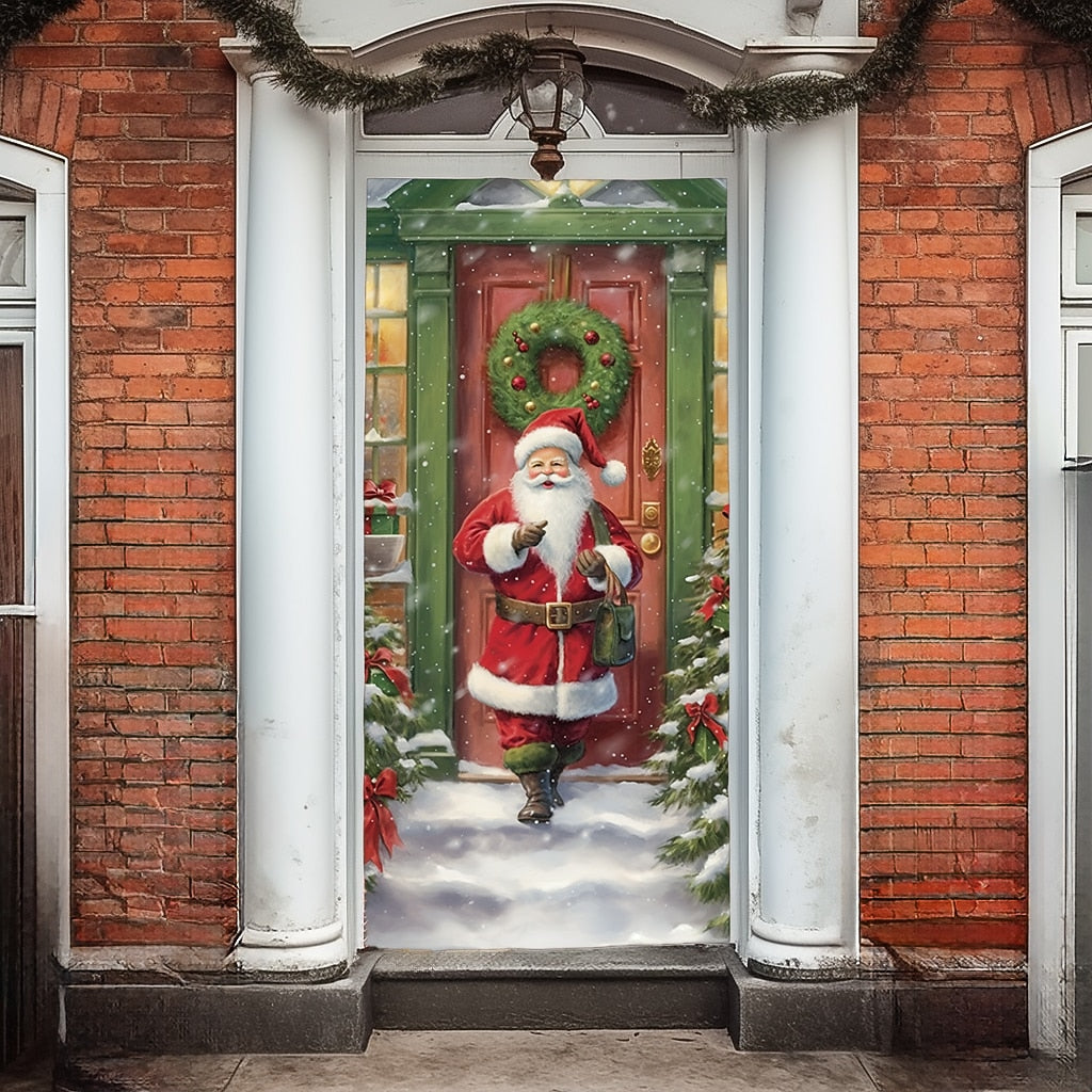 Santa Claus Christmas Door Cover
