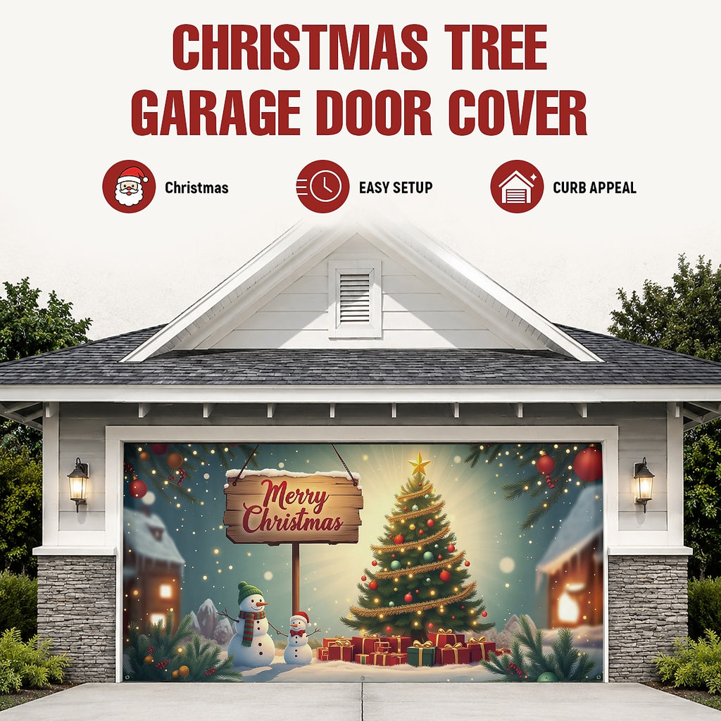 Christmas Cardinal Garage Door Cover