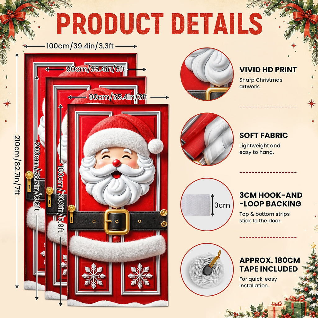 Santa Claus Chimney Christmas Door Cover
