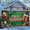 Christmas Stockings Garage Door Cover