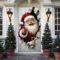 Vintage Santa Claus Christmas Door Cover