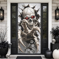 Moon Graveyard Door Banner Halloween Door Cover 3D Skeleton Haunted