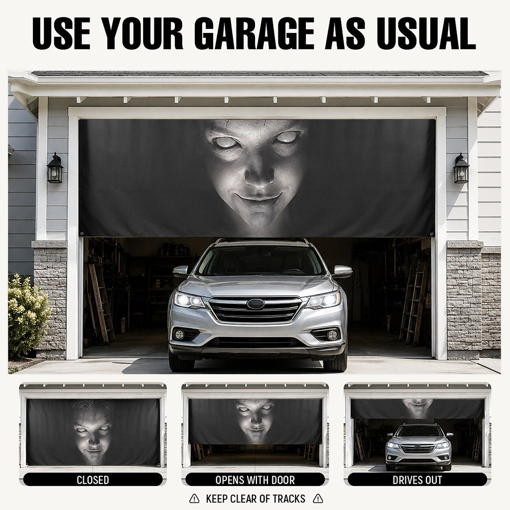Giant Spider Pumpkin Halloween Garage Door Cover