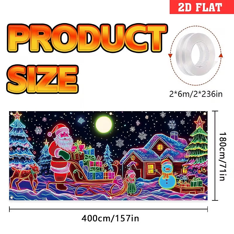 Santa Sleigh with Gifts Garage Door Cover