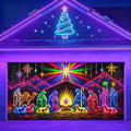 Blacklight Christmas Garage Cover UV Reactive Nativity Scene