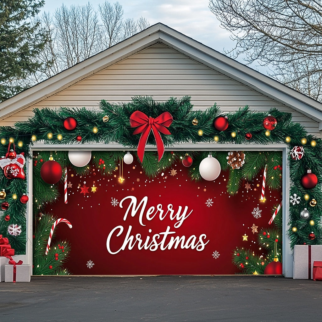 Christmas Stockings Garage Door Cover