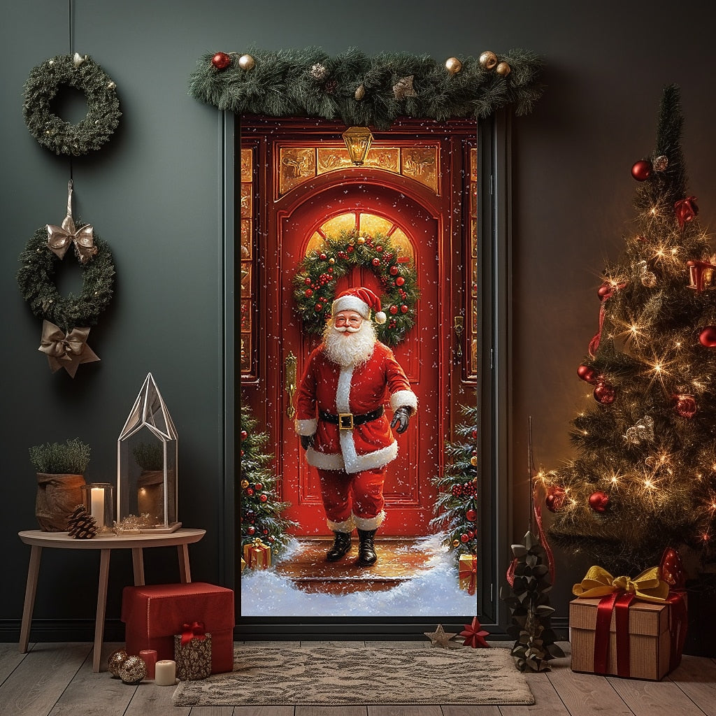 Santa Claus Christmas Door Cover