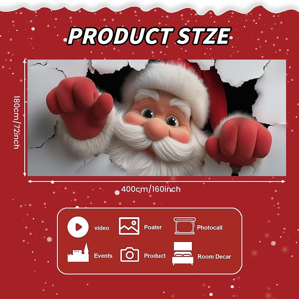 Santa Breakthrough Garage Door Cover