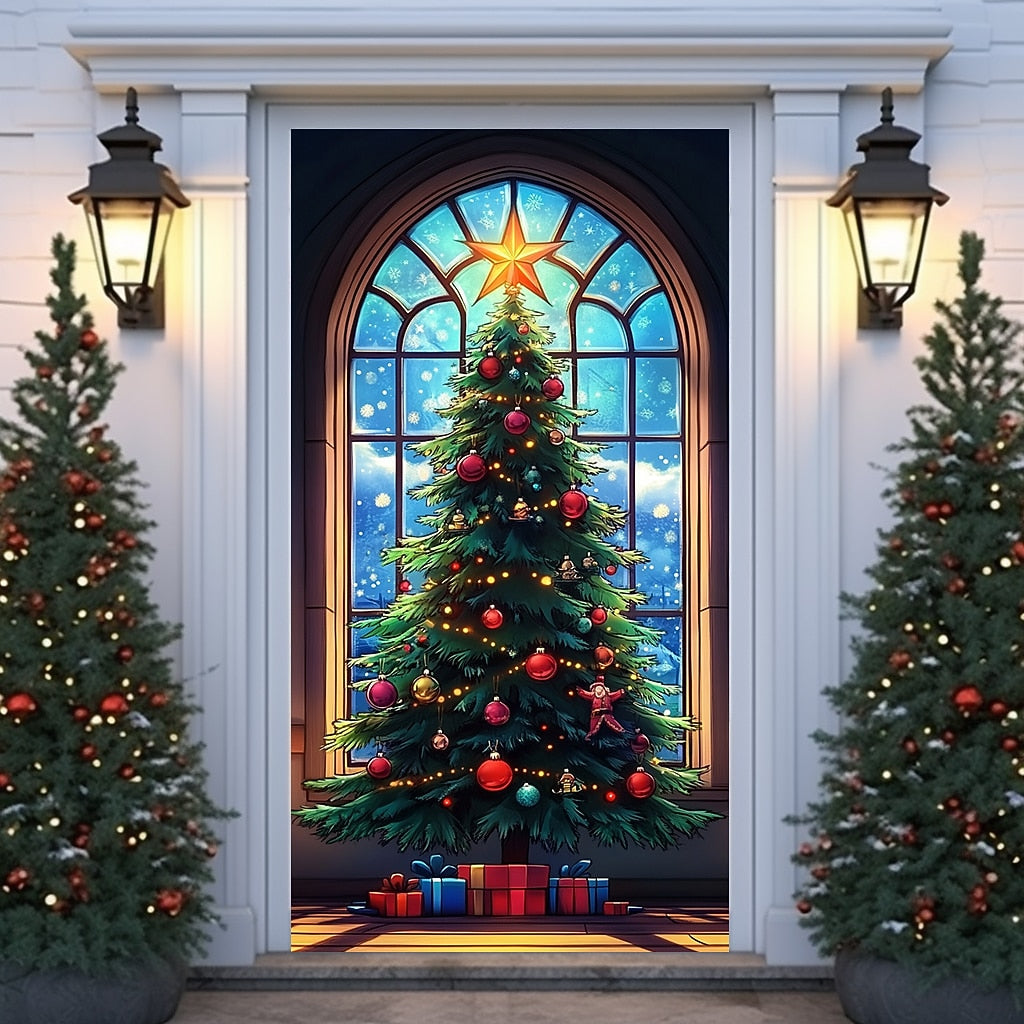 Ornament Christmas Tree Christmas Door Cover