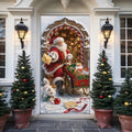 Gingerbread House & Christmas Wreath Christmas Door Cover
