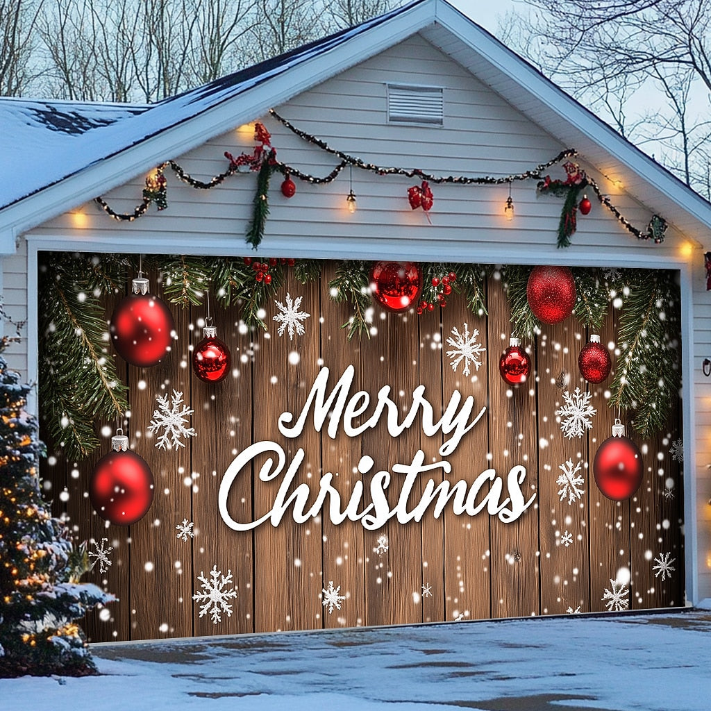 Christmas Stockings Garage Door Cover