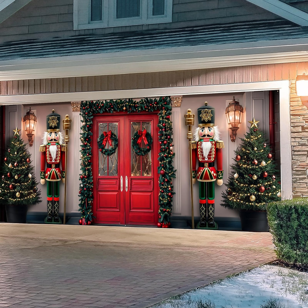 Vintage Nutcracker Garage Door Cover