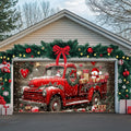 Farmhouse Snowman Truck Garage Door Cover