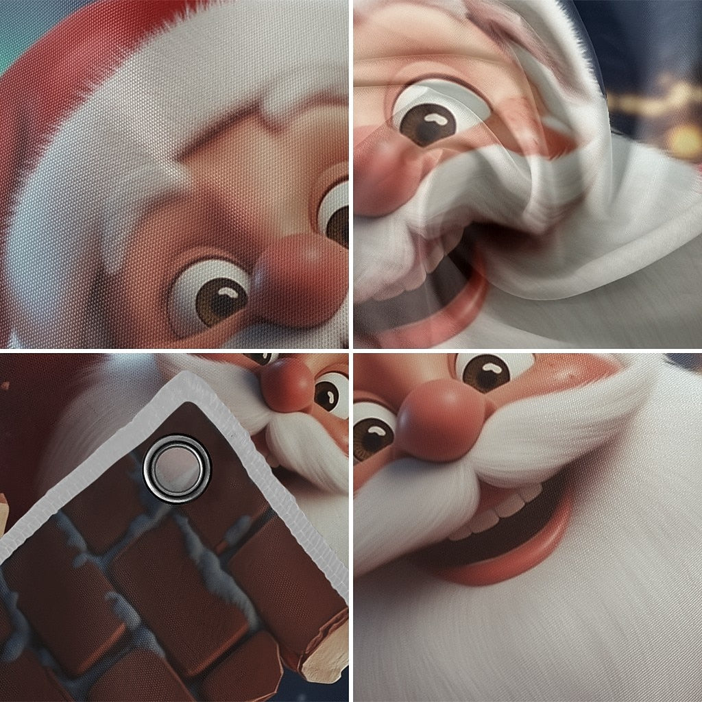 Santa Delivering Gifts Garage Door Cover