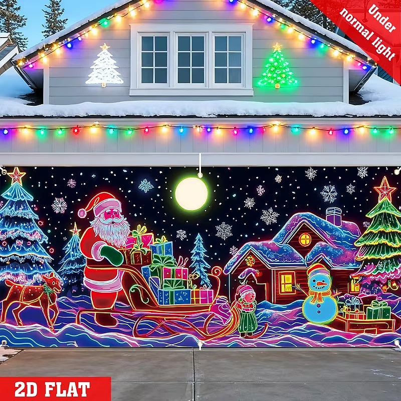 Santa Sleigh with Gifts Garage Door Cover