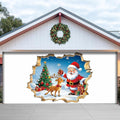 Santa Reindeer & Gifts Garage Door Cover