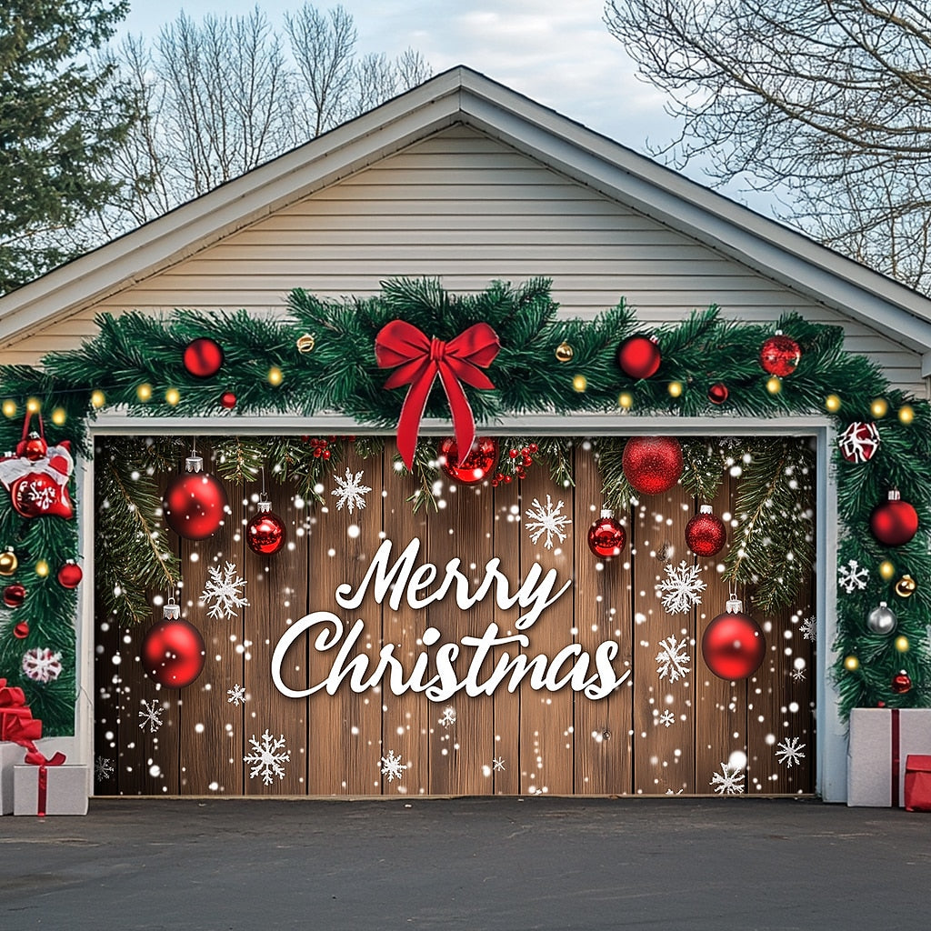 Christmas Stockings Garage Door Cover